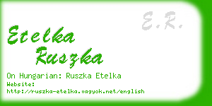 etelka ruszka business card